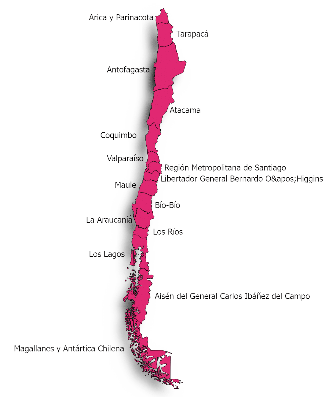 mapa chile